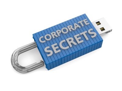 Locked thumb drive of trade secrets