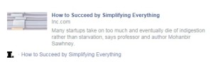 How to Succeed by Simplifying Everything